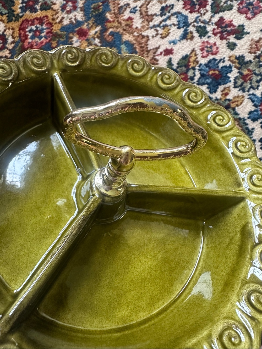 California Pottery Vintage Divided Dish - Picture 7 of 7